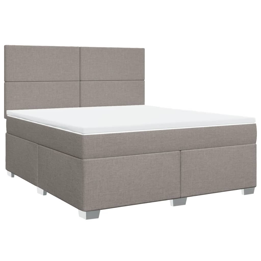 Giroletto a Molle con Materasso Tortora 180x200 cm in Tessuto | homemem39