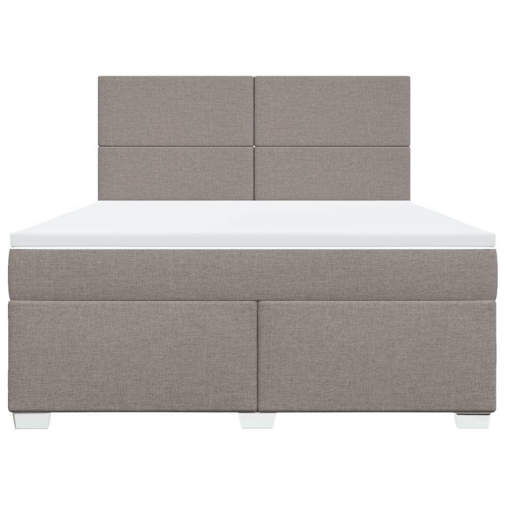 Giroletto a Molle con Materasso Tortora 180x200 cm in Tessuto