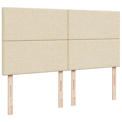 Giroletto a Molle con Materasso Crema 180x200 cm in Tessuto