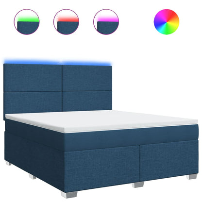Giroletto a Molle con Materasso Blu 180x200 cm in Tessuto | homemem39