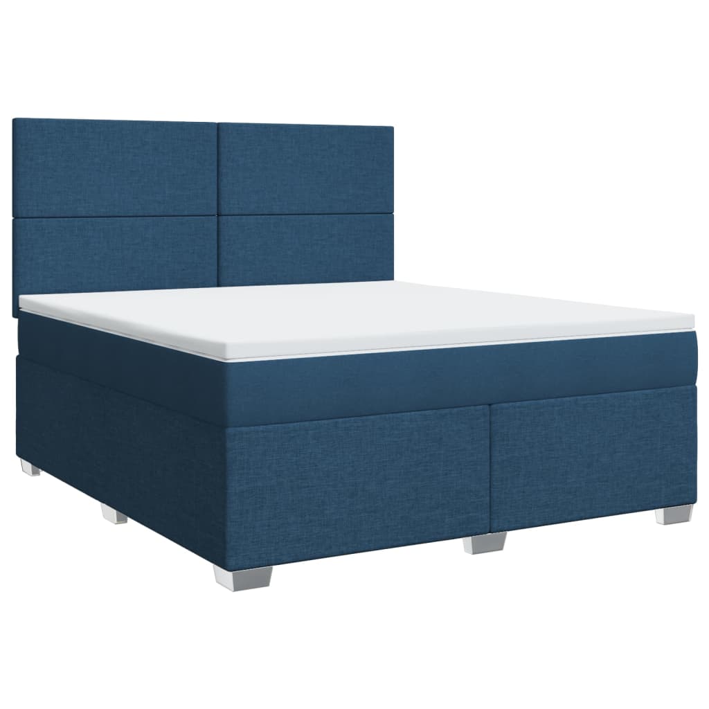 Giroletto a Molle con Materasso Blu 180x200 cm in Tessuto | homemem39