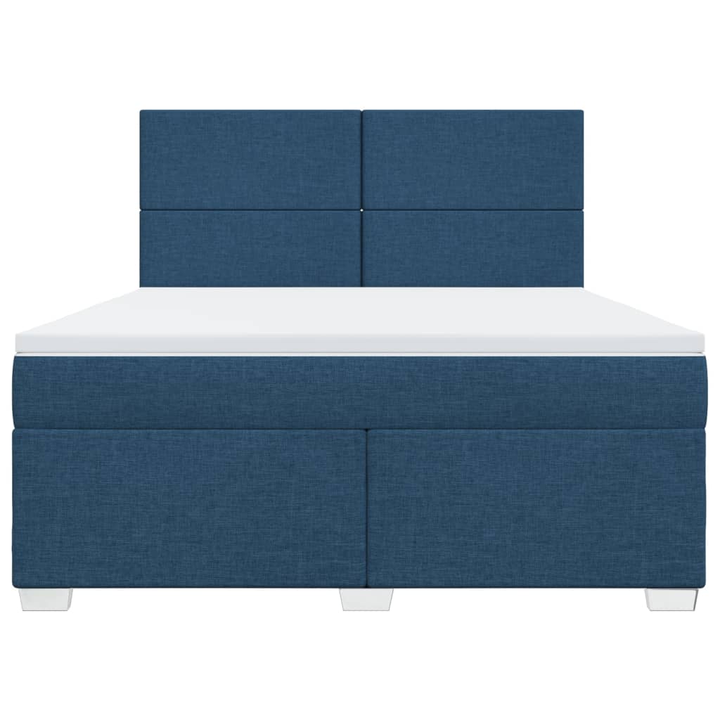 Giroletto a Molle con Materasso Blu 180x200 cm in Tessuto | homemem39