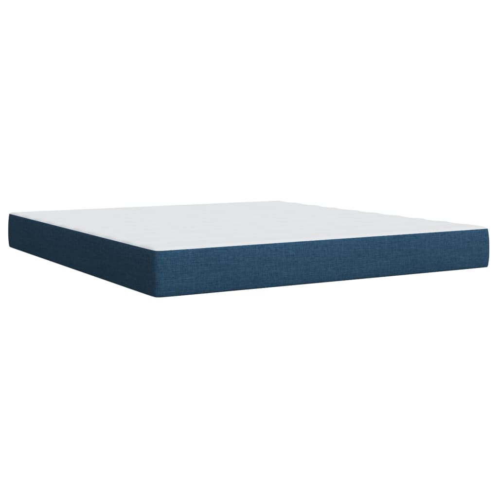 Giroletto a Molle con Materasso Blu 180x200 cm in Tessuto | homemem39
