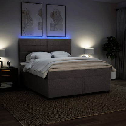 Giroletto a Molle con Materasso Tortora 180x200 cm in Tessuto | homemem39