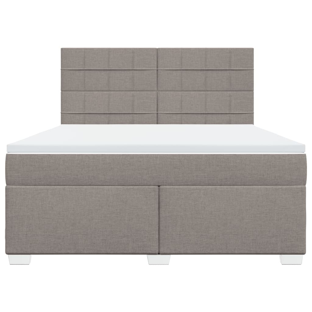 Giroletto a Molle con Materasso Tortora 180x200 cm in Tessuto | homemem39
