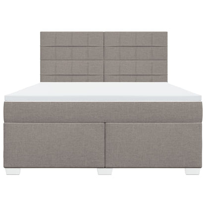 Giroletto a Molle con Materasso Tortora 180x200 cm in Tessuto | homemem39