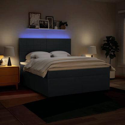Giroletto a Molle con Materasso Blu 180x200 cm in Tessuto | homemem39