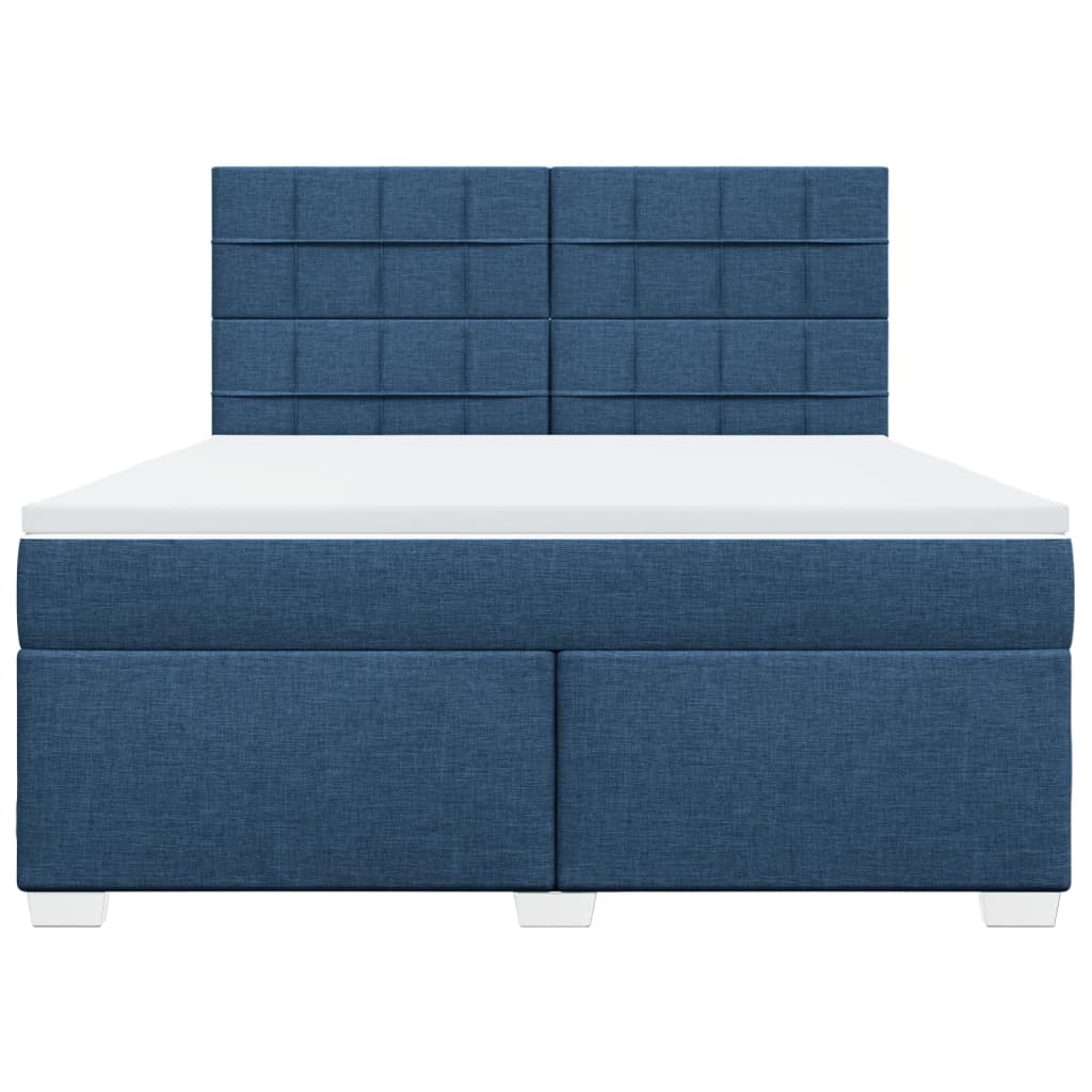 Giroletto a Molle con Materasso Blu 180x200 cm in Tessuto | homemem39