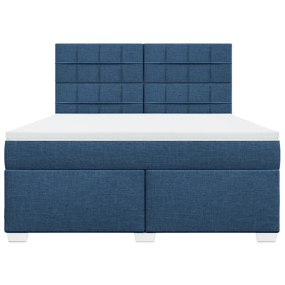 Giroletto a Molle con Materasso Blu 180x200 cm in Tessuto | homemem39