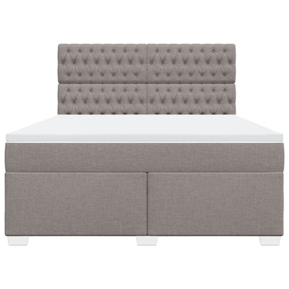 Giroletto a Molle con Materasso Tortora 180x200 cm in Tessuto | homemem39