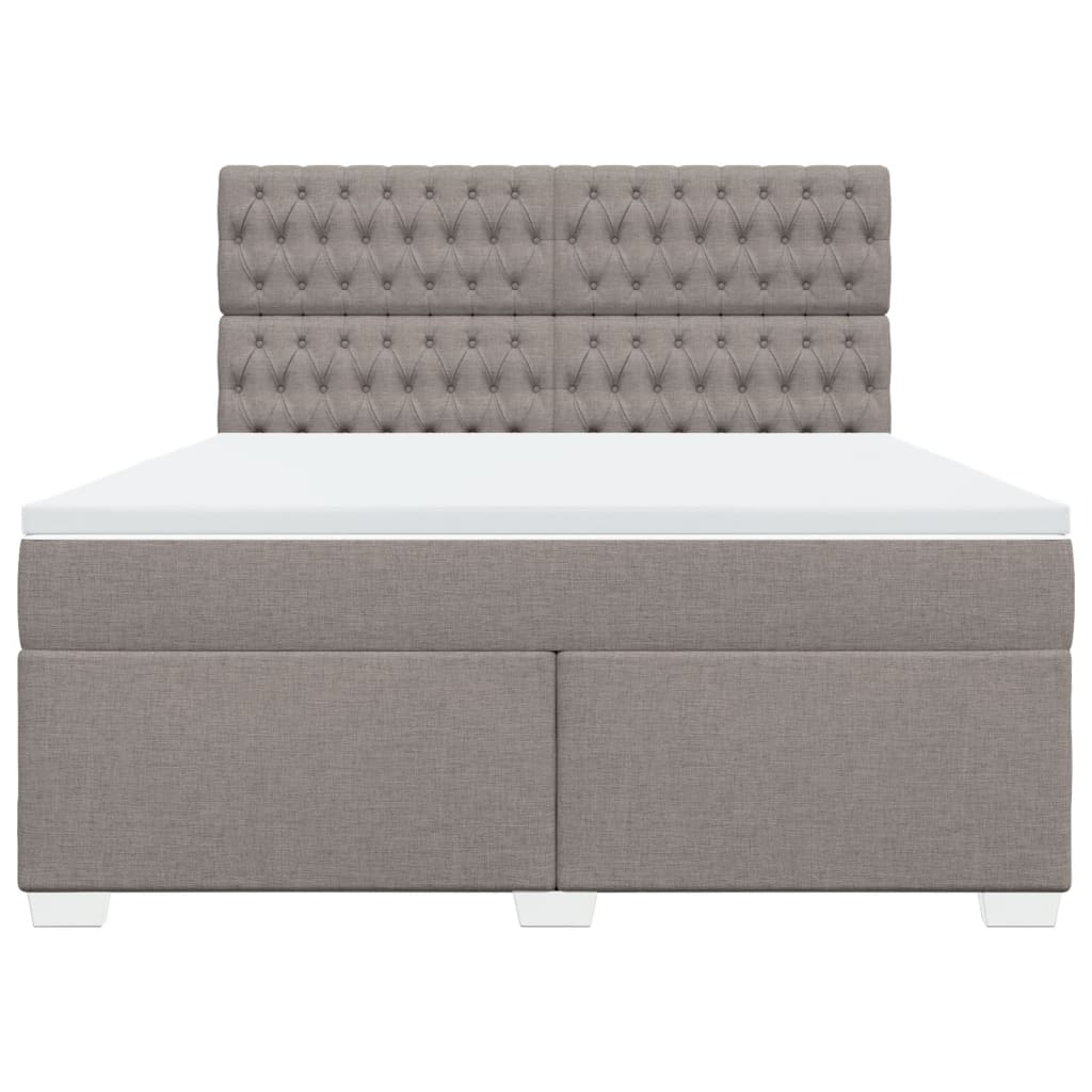 Giroletto a Molle con Materasso Tortora 180x200 cm in Tessuto
