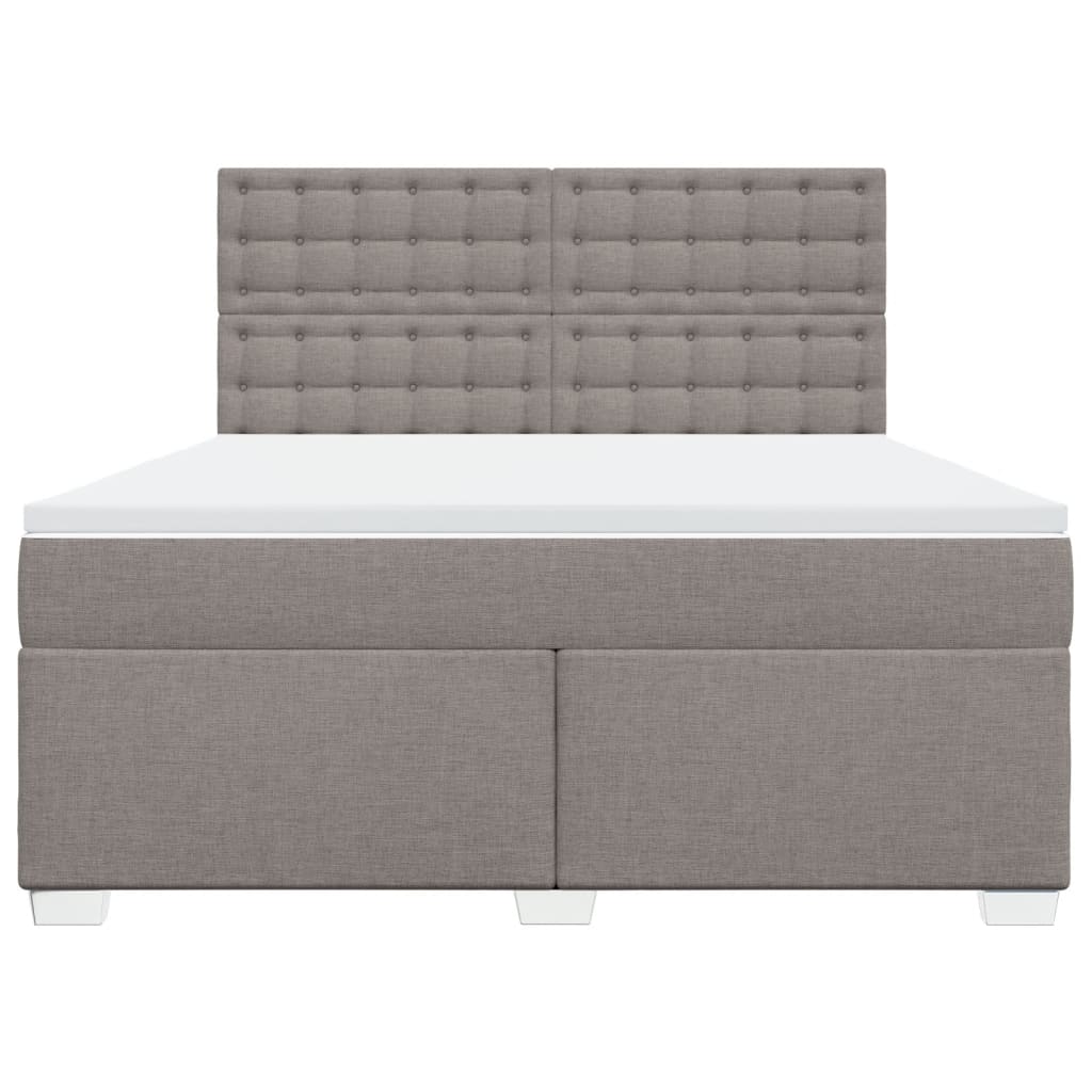 Giroletto a Molle con Materasso Tortora 180x200 cm in Tessuto | homemem39