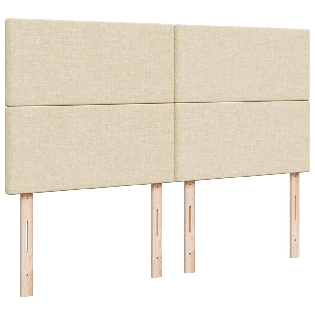 Giroletto a Molle con Materasso Crema 200x200 cm in Tessuto - homemem39