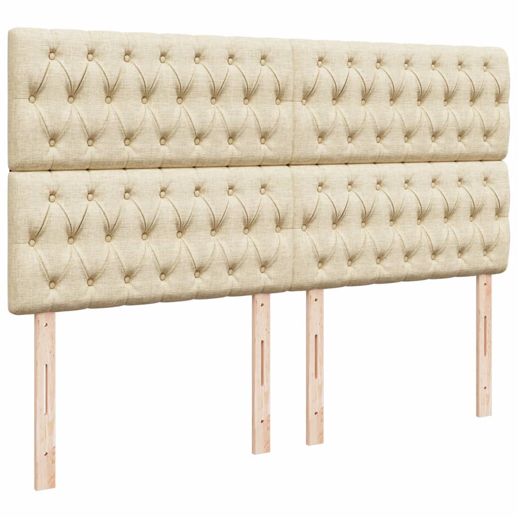 Giroletto a Molle con Materasso Crema 200x200 cm in Tessuto - homemem39