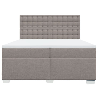Giroletto a Molle con Materasso Tortora 200x200 cm in Tessuto