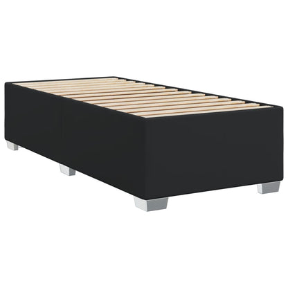 Giroletto a Molle con Materasso Nero 80x200 cm in Similpelle