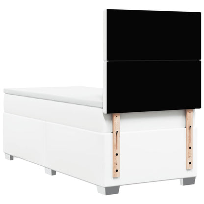 Giroletto a Molle con Materasso Bianco 90x200 cm in Similpelle