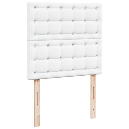 Giroletto a Molle con Materasso Bianco 90x200 cm in Similpelle