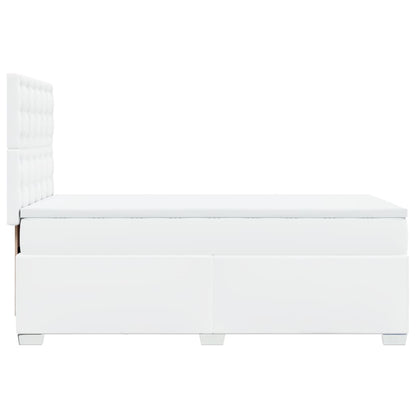 Giroletto a Molle con Materasso Bianco 90x200 cm in Similpelle - homemem39