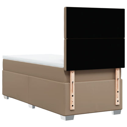 Giroletto a Molle con Materasso Cappuccino 90x200 cm Similpelle