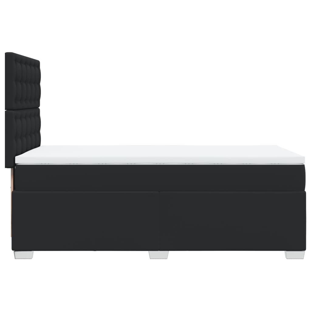 Giroletto a Molle con Materasso Nero 100x200 cm in Similpelle - homemem39