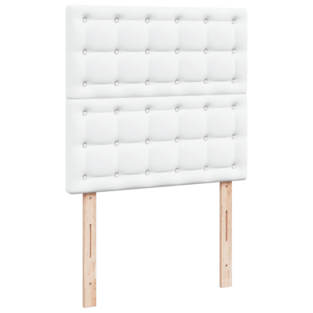 Giroletto a Molle con Materasso Bianco 100x200 cm in Similpelle