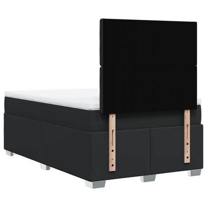 Giroletto a Molle con Materasso Nero 120x200 cm in Similpelle