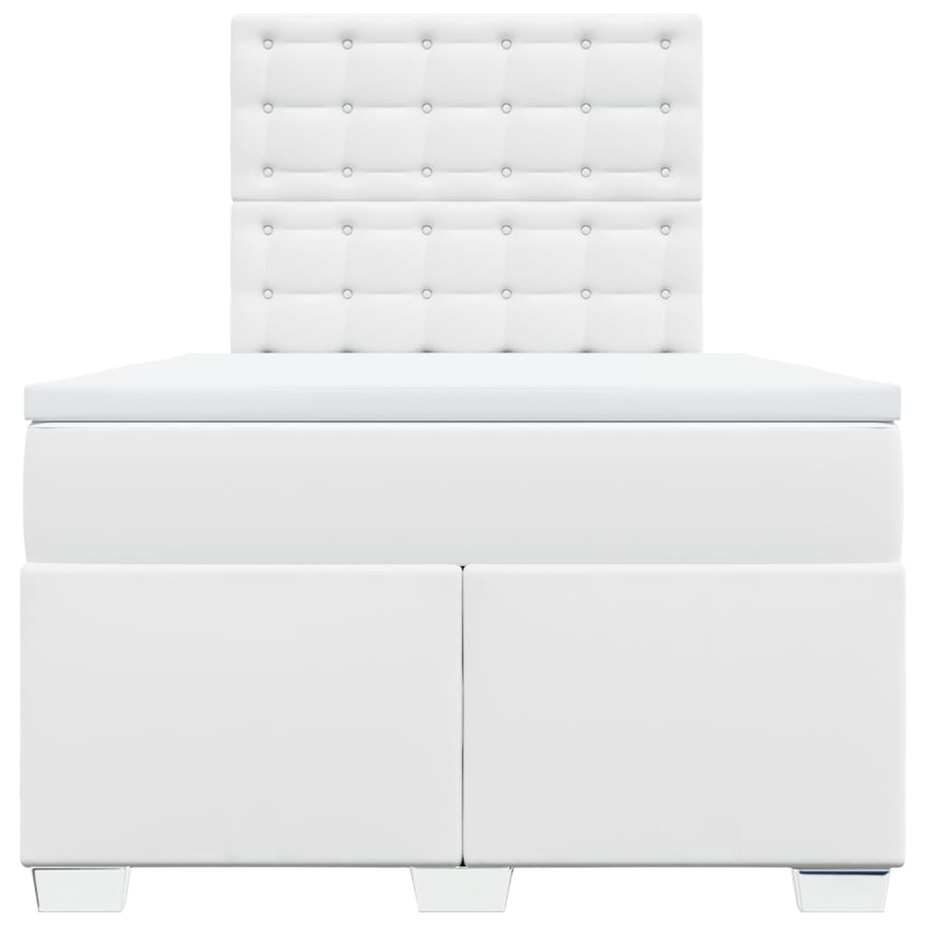 Giroletto a Molle con Materasso Bianco 120x200 cm in Similpelle - homemem39