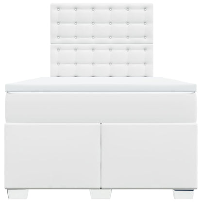 Giroletto a Molle con Materasso Bianco 120x200 cm in Similpelle - homemem39