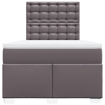 Giroletto a Molle con Materasso Grigio 120x200 cm in Similpelle