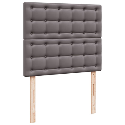 Giroletto a Molle con Materasso Grigio 120x200 cm in Similpelle