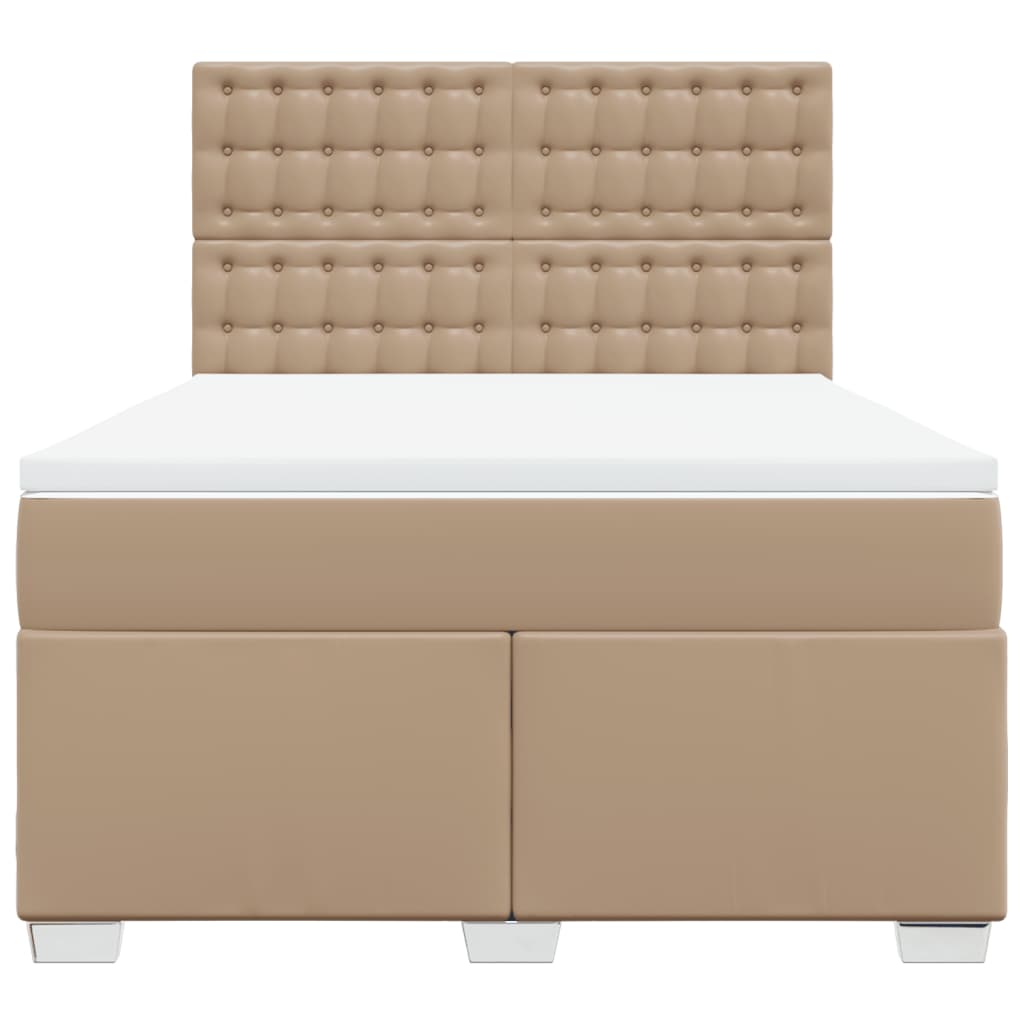 Giroletto a Molle con Materasso Cappuccino 140x190cm Similpelle