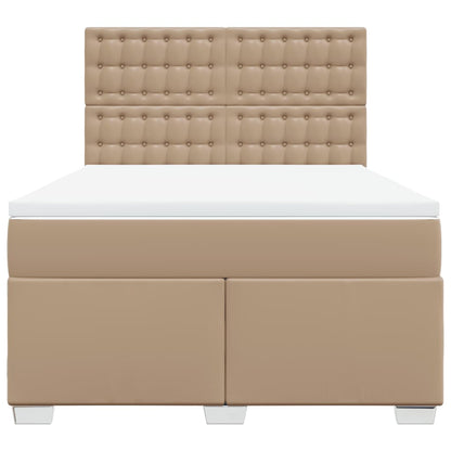 Giroletto a Molle con Materasso Cappuccino 140x190cm Similpelle
