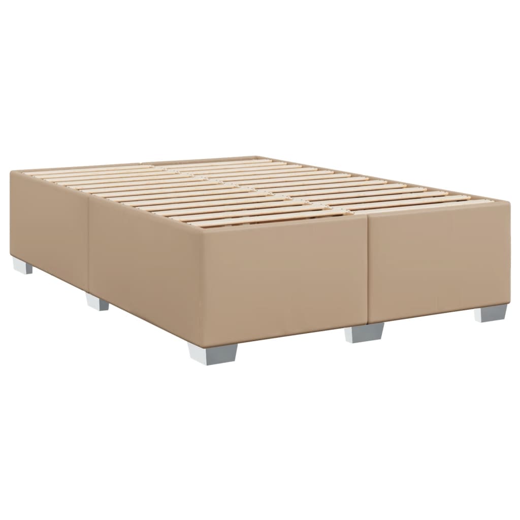 Giroletto a Molle con Materasso Cappuccino 140x190cm Similpelle