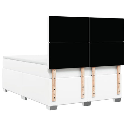 Giroletto a Molle con Materasso Bianco 140x200 cm in Similpelle