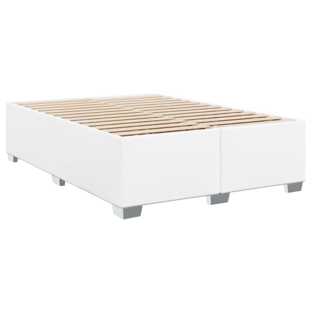 Giroletto a Molle con Materasso Bianco 140x200 cm in Similpelle