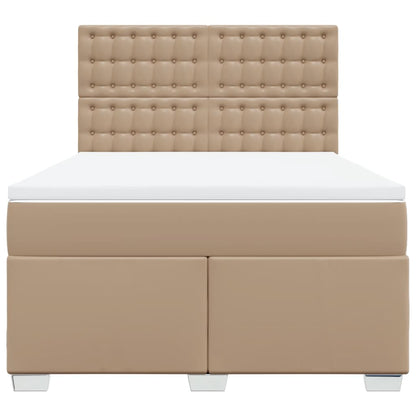Giroletto a Molle con Materasso Cappuccino 160x200cm Similpelle