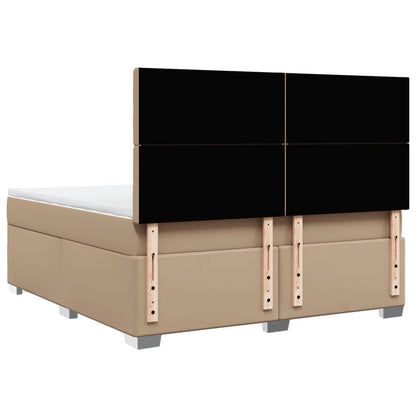 Giroletto a Molle con Materasso Cappuccino 180x200cm Similpelle