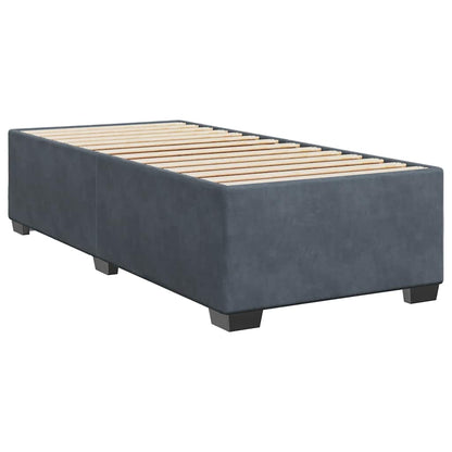 Giroletto a Molle con Materasso Grigio Scuro 80x200 cm Velluto | homemem39