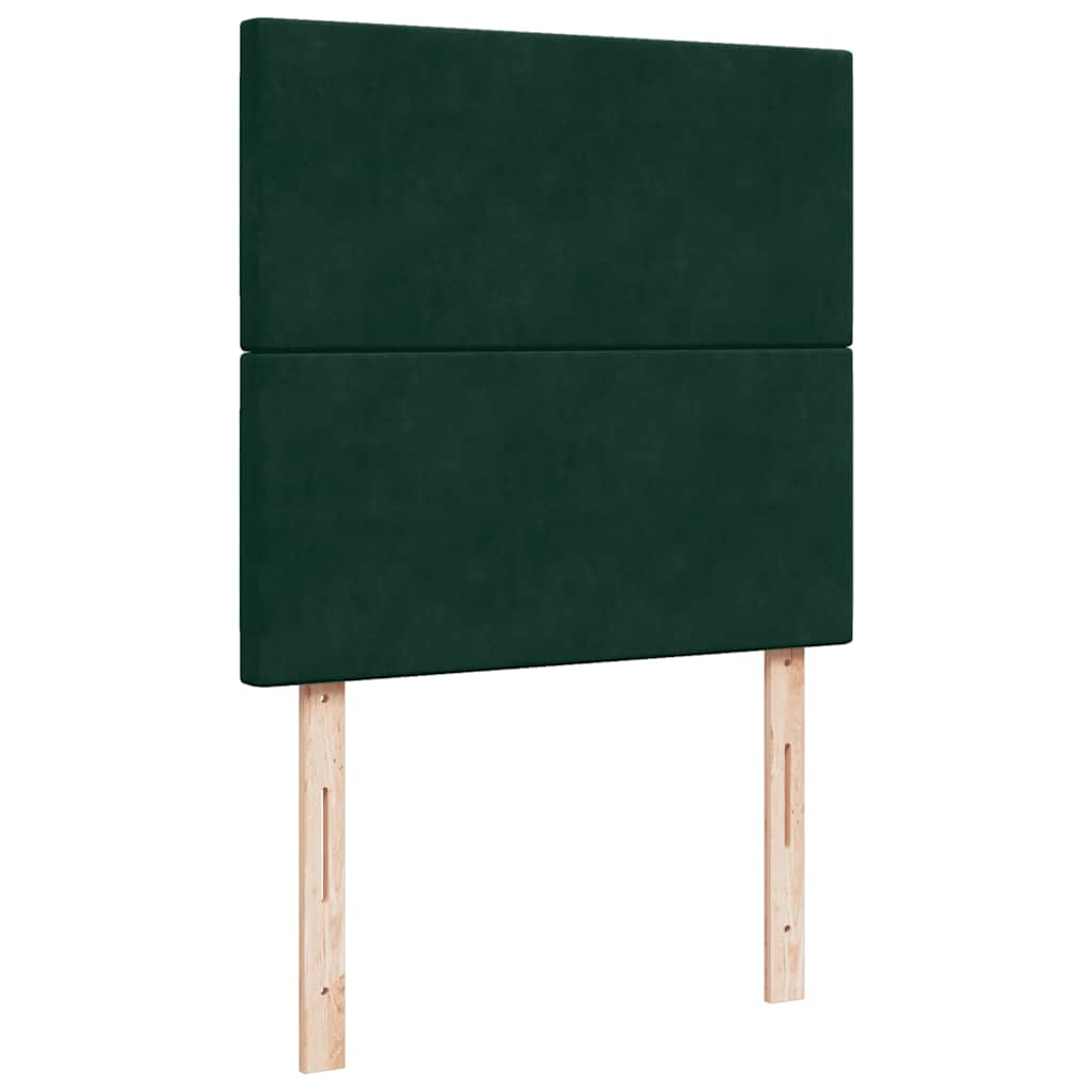 Giroletto a Molle con Materasso Verde Scuro 100x200 cm Velluto | homemem39