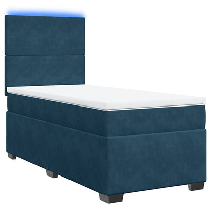 Giroletto a Molle con Materasso Blu 100x200 cm in Velluto | homemem39