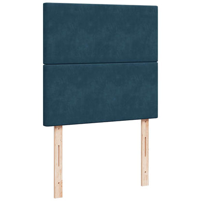 Giroletto a Molle con Materasso Blu 100x200 cm in Velluto | homemem39