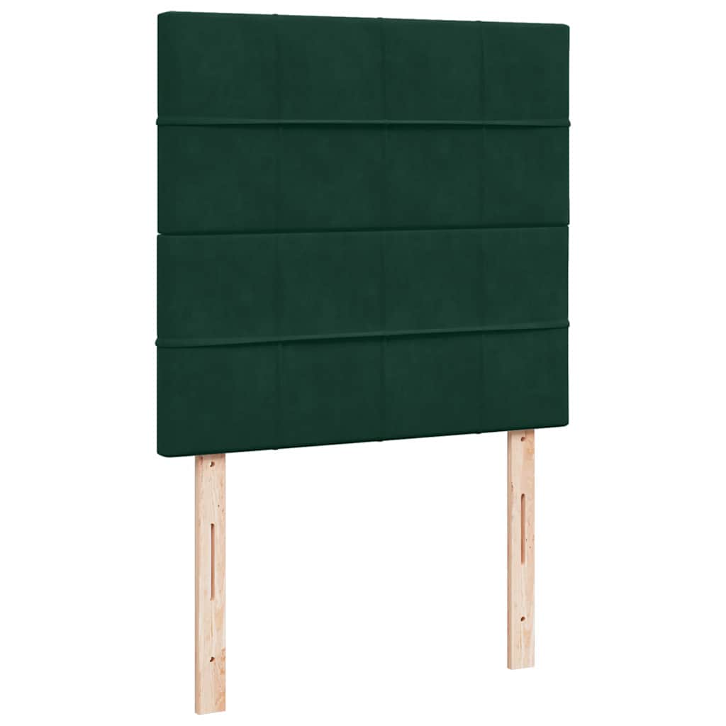 Giroletto a Molle con Materasso Verde Scuro 100x200 cm Velluto | homemem39