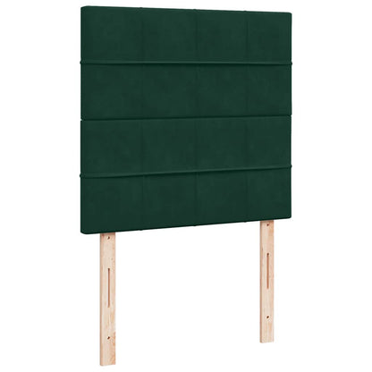 Giroletto a Molle con Materasso Verde Scuro 100x200 cm Velluto | homemem39