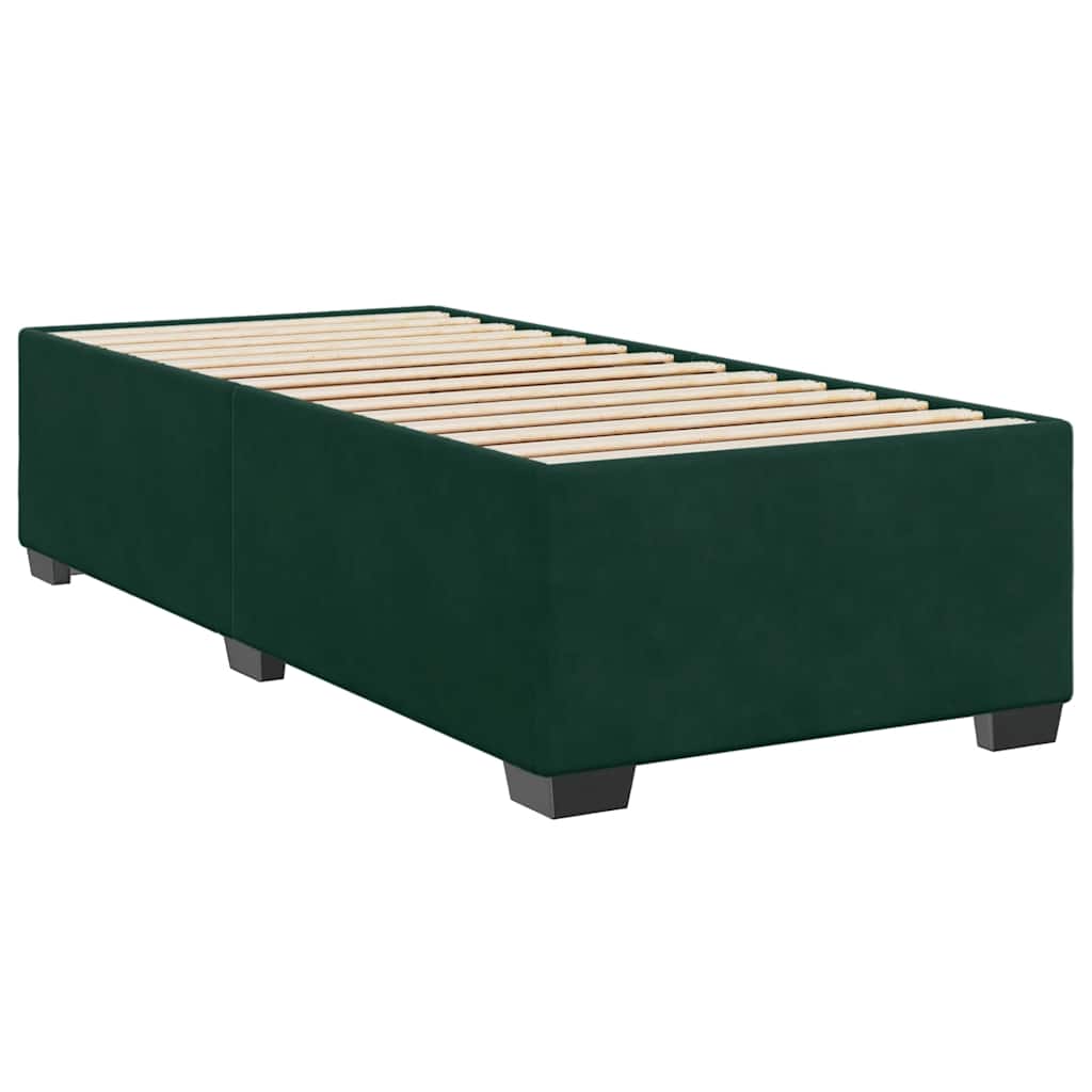 Giroletto a Molle con Materasso Verde Scuro 100x200 cm Velluto | homemem39
