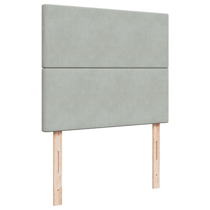 Giroletto a Molle con Materasso Grigio Chiaro 120x190cm Velluto - homemem39