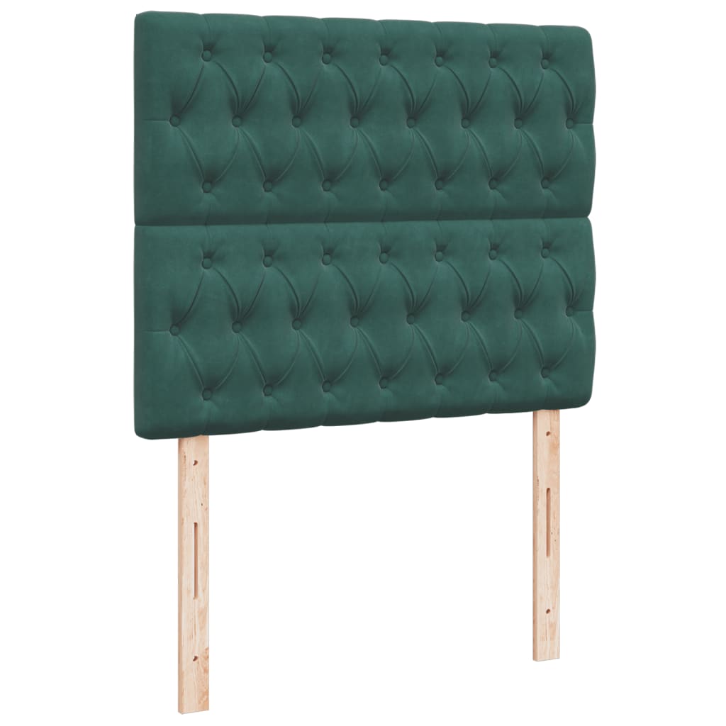 Giroletto a Molle con Materasso Verde Scuro 120x190 cm Velluto - homemem39