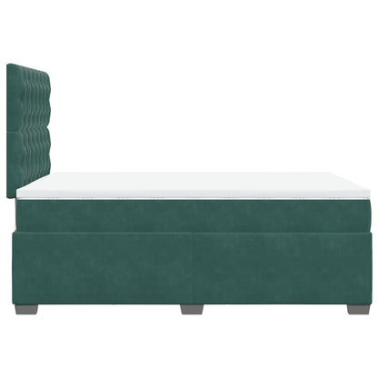 Giroletto a Molle con Materasso Verde Scuro 120x190 cm Velluto - homemem39