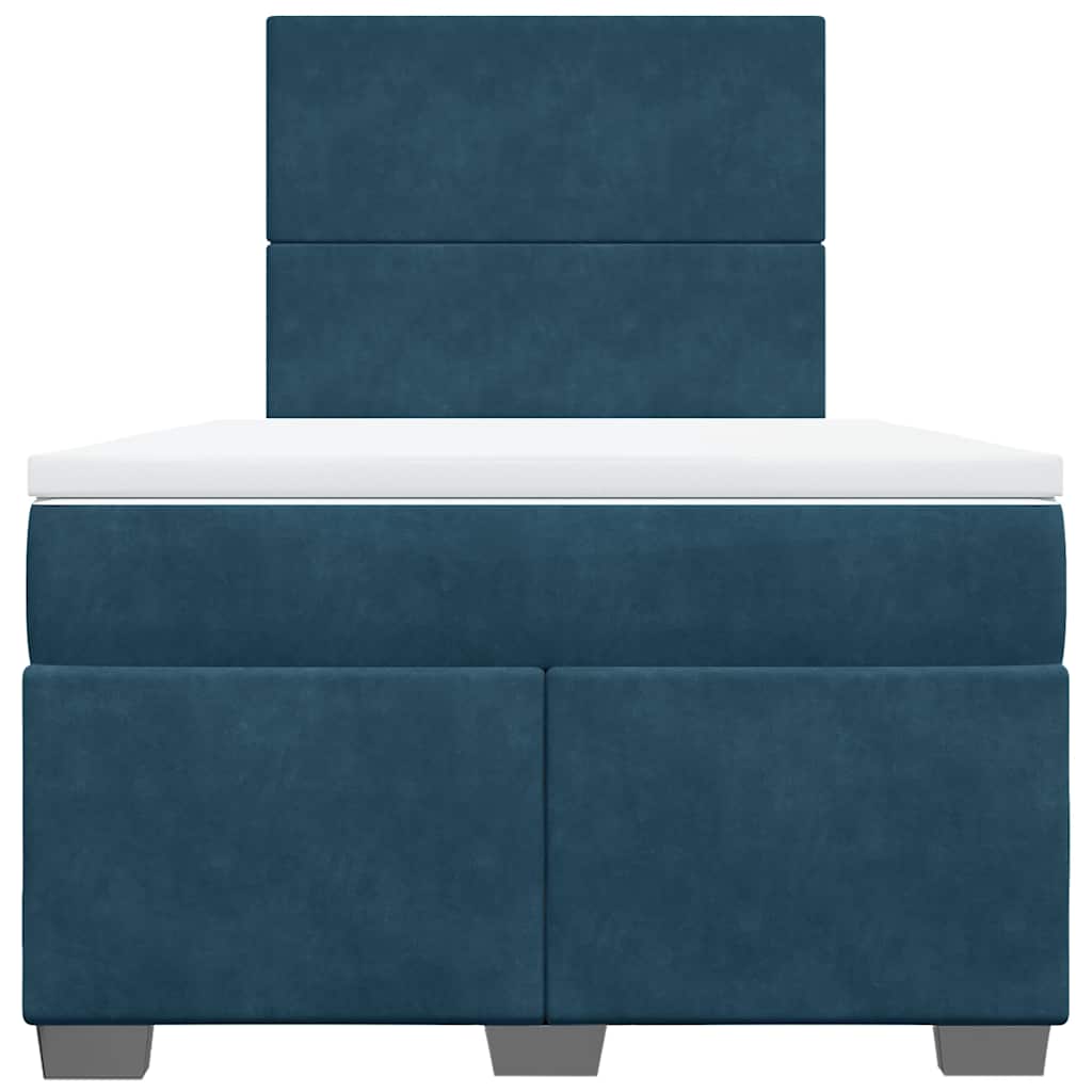 Giroletto a Molle con Materasso Blu 120x200 cm in Velluto | homemem39