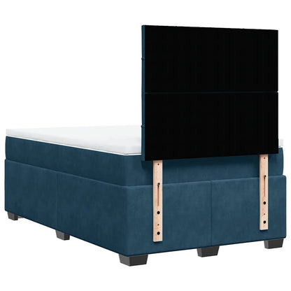 Giroletto a Molle con Materasso Blu 120x200 cm in Velluto